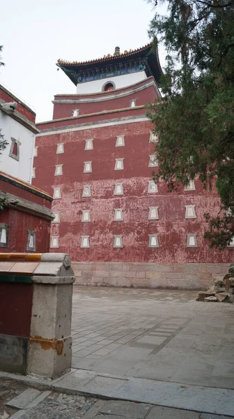 Detaljer Och Inslag Traditionell Kinesisk Byggnad Sommarpalatset Peking Kina — Stockfoto
