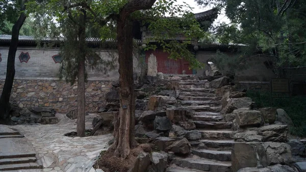 Détails Éléments Bâtiment Traditionnel Chinois Palais Été Pékin Chine — Photo