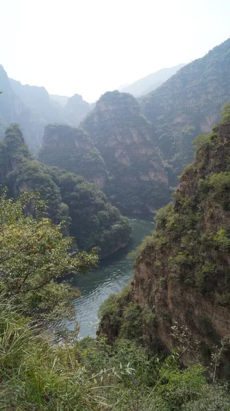 중국의 드래곤 Golden Dragon Gorge Longqing Gorge 베이징의 지역의 마을의 — 스톡 사진