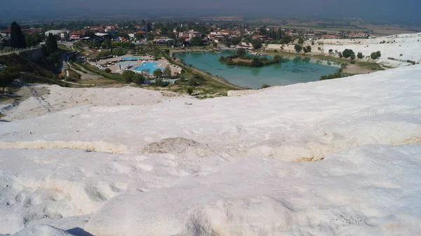 Ασβεστόλιθος Βεράντες Της Pamukkale Τουρκία — Φωτογραφία Αρχείου