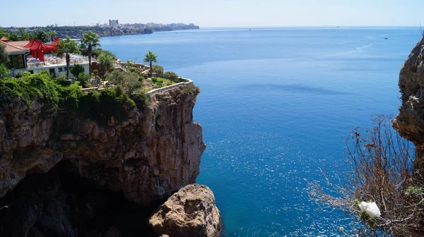 Una Mirada Mar Mediterráneo Frente Costa Antalya Turquía —  Fotos de Stock