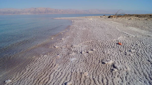 Bela Vista Mar Morto Mar Morto Lago Salgado Limitado Pela — Fotografia de Stock