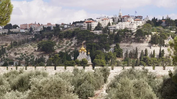 Pohled Jeruzalém Jeruzalém Město Blízkém Východě Které Nachází Náhorní Plošině — Stock fotografie