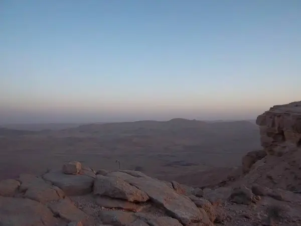 Uma Magnífica Paisagem Montanhosa Deserto Negev Sul Israel Mitzpe Ramon — Fotografia de Stock