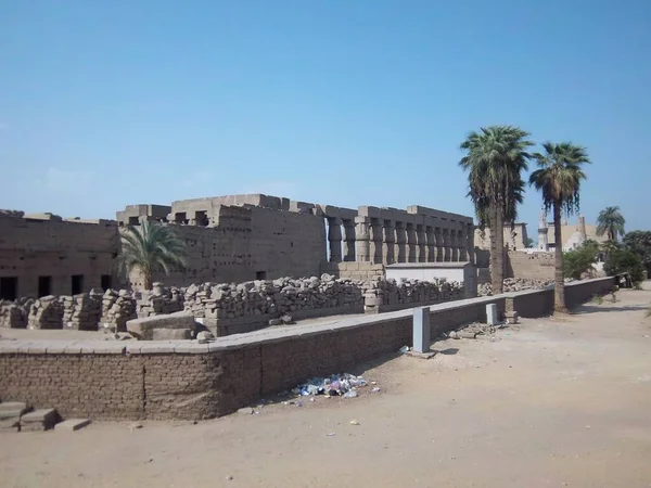 Luxor Temple Είναι Ένα Μεγάλο Αρχαίο Αιγυπτιακό Ναό Συγκρότημα Που — Φωτογραφία Αρχείου