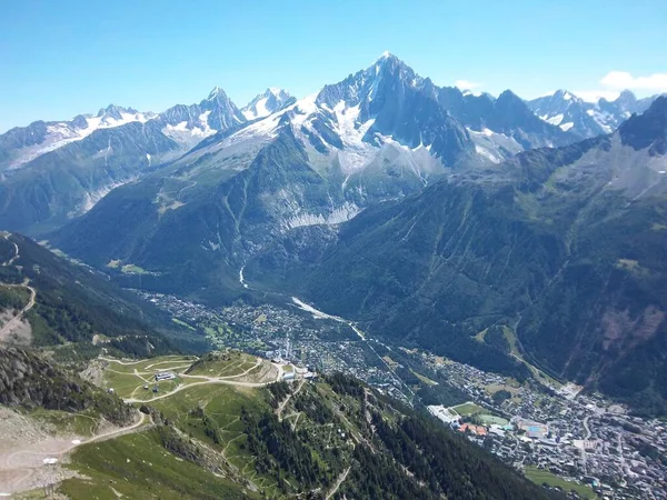 Prachtig Berglandschap Met Brevent Brevent Een Berg Franse Regio Haute — Stockfoto