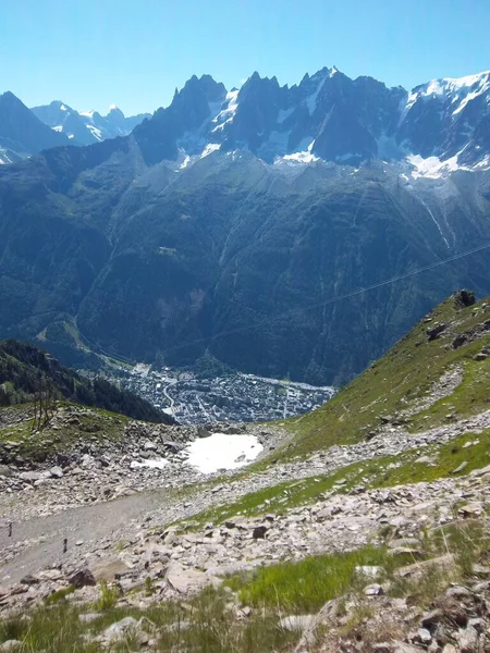 Magnífica Paisagem Montanhosa Com Brevent Brevent Uma Montanha Haute Savoie — Fotografia de Stock