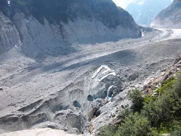 Hermoso Paisaje Montaña Zona Mer Glace Mer Glace Sea Ice — Foto de Stock