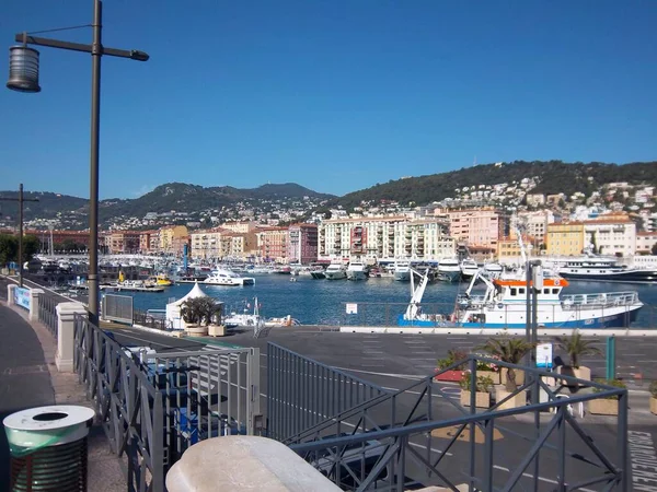 Port Nice Nice Located French Riviera Southeast Coast France Mediterranean — Stock Photo, Image