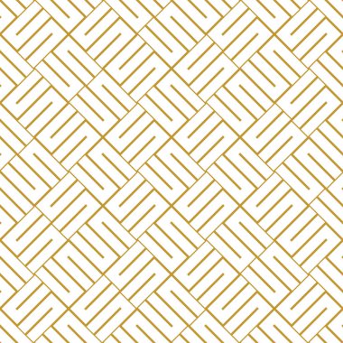 Beyaz arka planda ince altın çizgileri aşan soyut geometrik desen. Kusursuz doğrusal uyum. Şık fraktal doku. Arkaplanı doldurmak için vektör deseni, lazer oyma ve kesme