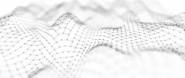 Soyut dijital arkaplan. Ağ bağlantısı yapısı. Büyük veri. Fütürist soyut dalga.