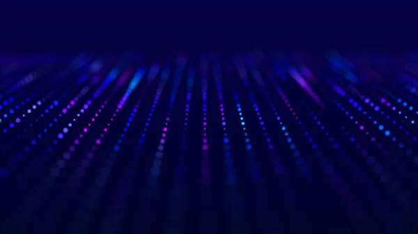 Müzik dalgası. Noktaların ve çizgilerin iç içe geçtiği soyut arkaplan.
