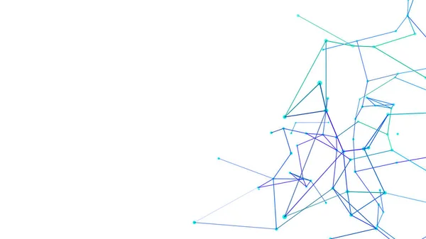 白い背景の点と線の接続 概要図 — ストックベクタ