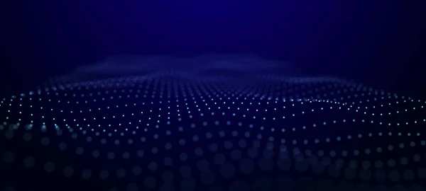Волна Точек Абстрактный Фон Структура Сетевого Соединения — стоковое фото