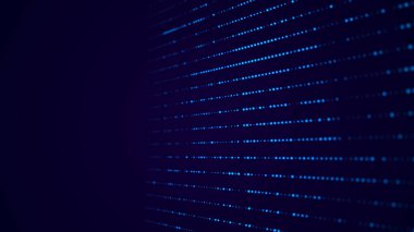 Soyut dijital arkaplan. Büyük veri kodu matrisi. 3d