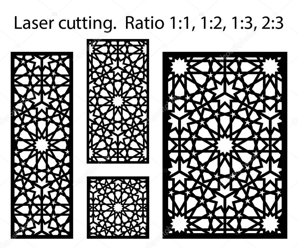 Laser pattern for interior partition