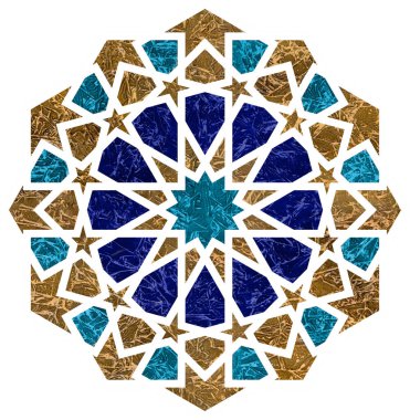 Arabesk yuvarlak geometrik ögesi
