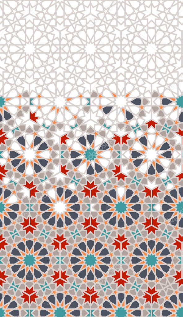 Morocco pattern,tile repeating vector border.