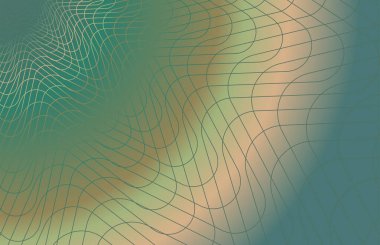 Guilloche vector background, thin wavy lines design