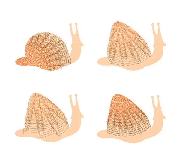 Snails vector set, element — Stockvector
