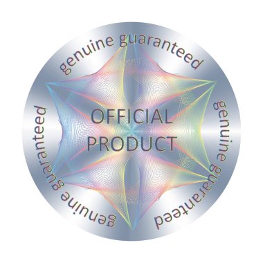 Official product round hologram sticker.