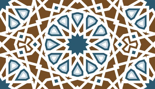 Arabic ethnic tile,mosaic vector seamless pattern. — Stockvector