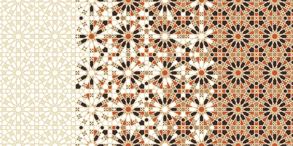 Mosaic rich tile repeating vector border. — Stockvector