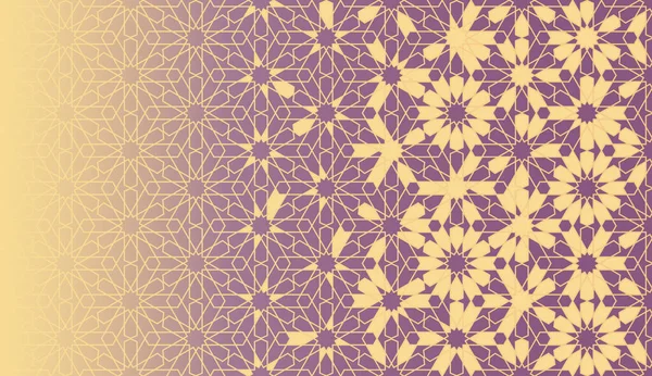 Geometric rich arabic texture with arabesque grid — Stockvector