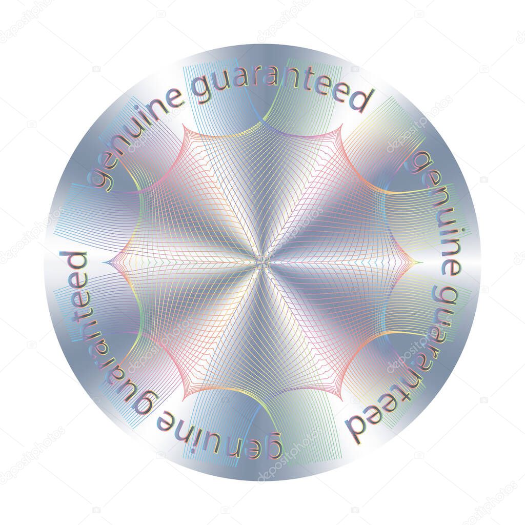 Round hologram sticker