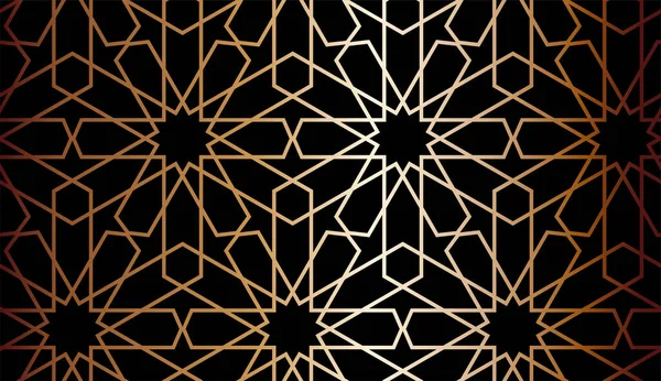 Чорно Золотий Векторний Візерунок Фон Текстура Обгортка Темно Марокканський Традиційний — стоковий вектор