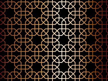 Siyah ve altın İslami vektör deseni, arkaplan, doku, ambalaj.