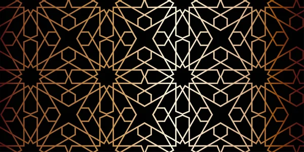 Marocain foncé traditionnel riche, doré, luxe, motif premium . — Image vectorielle