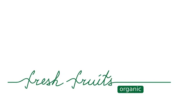 Органические буквы свежих фруктов. Векторный дизайн для веб-баннера, фона, дизайна этикетки сока — стоковый вектор