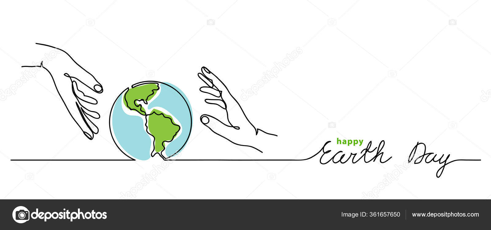 depositphotos 361657650 stock illustration happy earth day vector background
