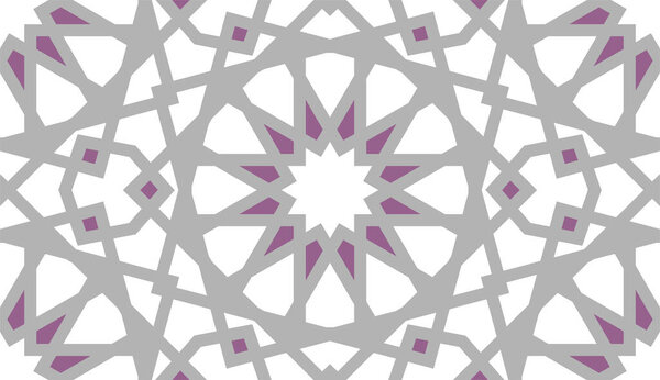 Islamic grid vector pattern.