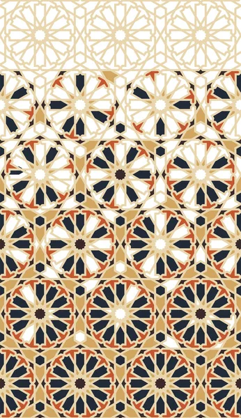 Morocco arabesque vector border, pattern. Geometric border pattern with color arabesque disintegration