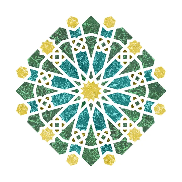 Arabeszk kerek geometrikus texturált dekoráció. Geometrikus iszlám arab elem kialakítása — Stock Fotó