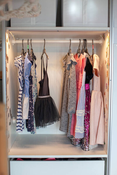 Storage in wardrobe.