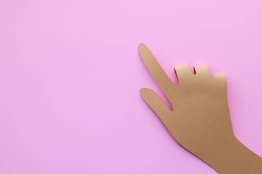 Paper phone on hand.