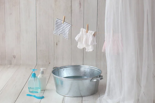 Fondo, zona de fotos. Hora del baño . — Foto de Stock