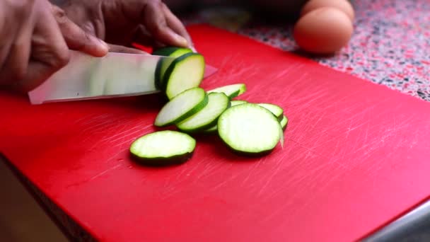 Primo Piano Dello Chef Che Prepara Cibo Vegano Cucina — Video Stock