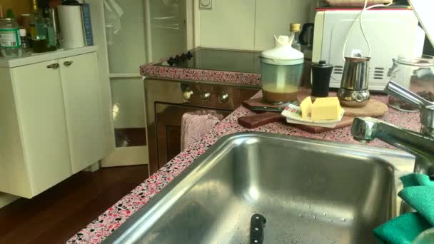 Pessoa Fazendo Delicioso Café Prova Balas Casa Para Café Manhã — Vídeo de Stock