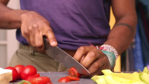Person Preparing Organic Food Healthy Meal — Stock Video