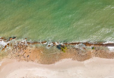 Arka plan dalga ve kum plaj