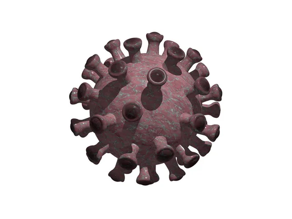 Coronavirus Gjort Sten Illustration Ljus Konsistens Med Belysning Och Skuggor — Stockfoto