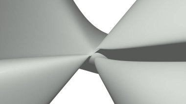 Çeşit çeşit ışık ve gölgeli ballı balkabağı renginin eğri geometrik desenlerinin kaotik üç boyutlu soyut arka planı