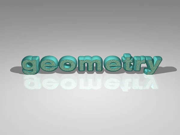 Geometry Text Illustrerad Med Ljus Perspektiv Och Nyanser Bild Idealisk — Stockfoto