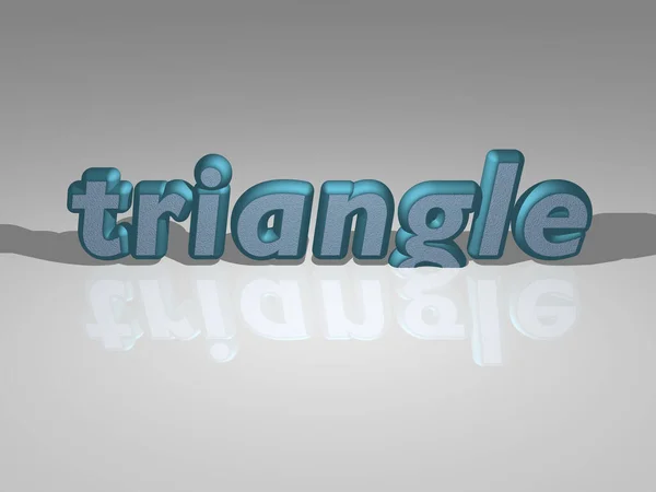 Text Von Triangle Gerendert Mit Lichtperspektive Und Schatten Ein Bild — Stockfoto