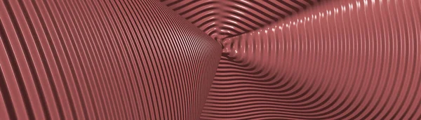 Ультраширока Ілюстрація Геометричної Форми Кольору Brown Білому Абстрактному Тлі Вигнута — стокове фото