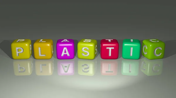 Plástico Combinado Por Letras Dados Cruce Color Para Los Significados — Foto de Stock